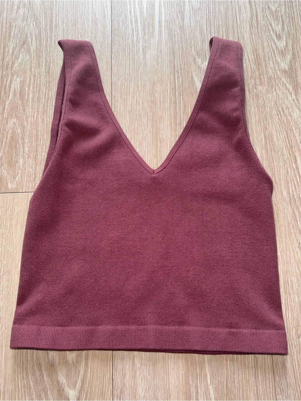By Together V-Neck Knit Tank Top in Burgundy
